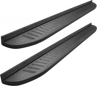 Chevy Silverado 1500 Crew Cab 2019-2026 Black Running Boards 7 inch