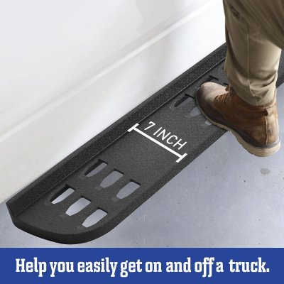 Ford F150 SuperCrew 2015-2020 Black Nerf Bars 7 Inch