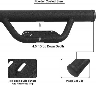 Dodge Ram 1500 Crew Cab 2009-2018 Black Nerf Bars