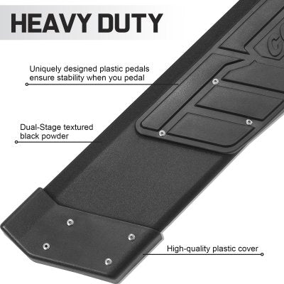 Chevy Silverado 2500HD Regular Cab 2020-2026 Black Nerf Bars 6 inch