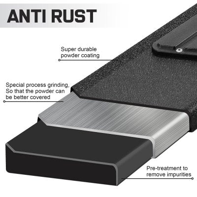 Dodge Ram 2500 Regular Cab 2010-2018 Black Aluminum Nerf Bars 6 inch