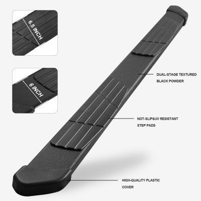 Dodge Ram 3500 Crew Cab 2010-2018 Black Running Boards 6 inch