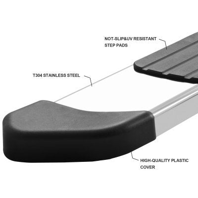 Dodge Ram 1500 Quad Cab 2019-2026 Step Running Boards Stainless 6 Inch