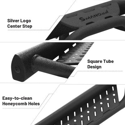 Dodge Ram 3500 Crew Cab 2010-2018 Black Nerf Bars