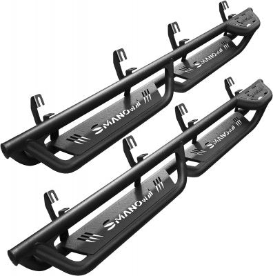 GMC Sierra 3500HD Crew Cab 2007-2014 Black Nerf Bars