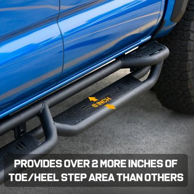 GMC Sierra Denali Crew Cab 2019-2026 Wide Drop Step Nerf Bars Bed Access