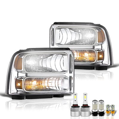 Ford F550 2005-2007 LED Headlight Bulbs Set Complete Kit