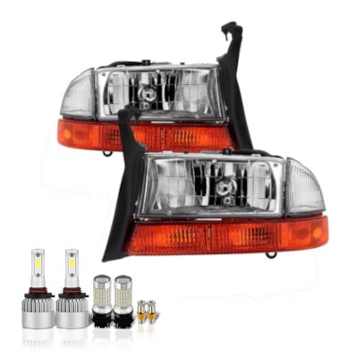 Dodge Durango 1998-2003 Clear LED Headlight Bulbs Set Complete Kit