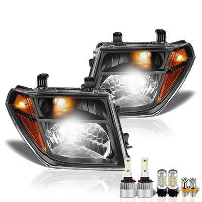 Nissan Pathfinder 2005-2007 Black LED Headlight Bulbs Set Complete Kit