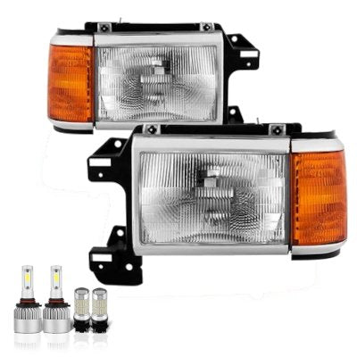 Ford F250 1987-1991 Replacement LED Headlight Bulbs Set Complete Kit