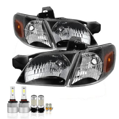 Chevy Venture 1997-2005 Black LED Headlight Bulbs Set Complete Kit