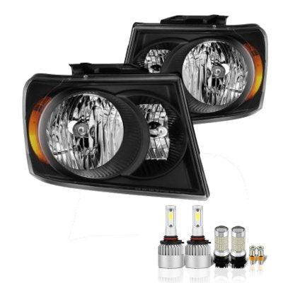 Dodge Durango 2007-2009 Black LED Headlight Bulbs Set Complete Kit