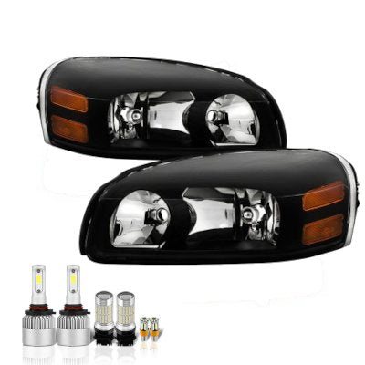 Buick Terraza 2005-2007 Black LED Headlight Bulbs Set Complete Kit