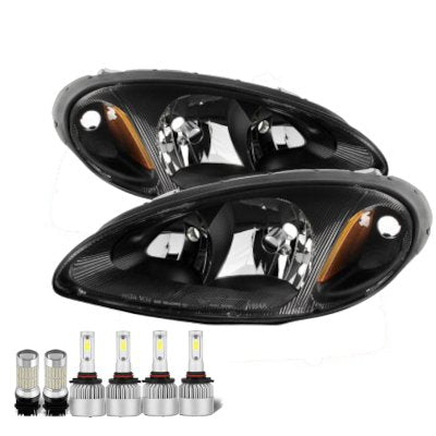 Chrysler PT Cruiser 2001-2005 Black LED Headlight Bulbs Set Complete Kit