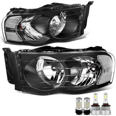Dodge Ram 3500 2003-2005 Black LED Headlight Bulbs Set Complete Kit