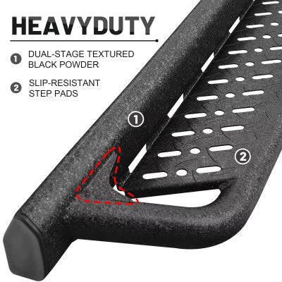 Jeep Wrangler JL 4-Door 2018-2026 Black Nerf Bars