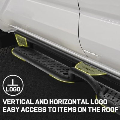 Chevy Silverado 3500HD Crew Cab 2020-2026 Nerf Bars Wide Drop Step Roof Access