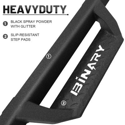 Ford F150 SuperCrew 2021-2026 Black Nerf Bars
