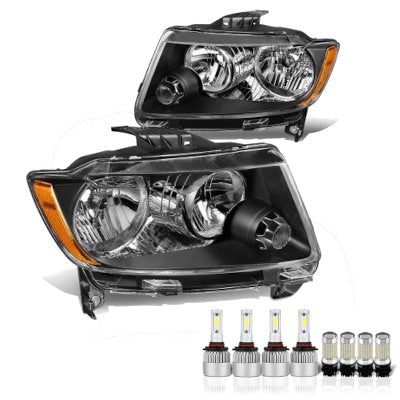 Jeep Grand Cherokee 2011-2013 Black LED Headlight Bulbs Set Complete Kit