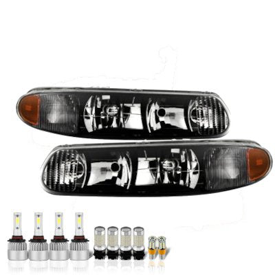Buick Regal 1997-2004 Black LED Headlight Bulbs Complete Kit