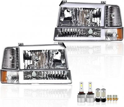Ford F350 1992-1996 LED DRL Headlight Bulbs Set Complete Kit