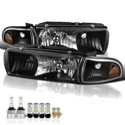 Chevy Caprice 1991-1996 Black LED Headlight Bulbs Set Complete Kit