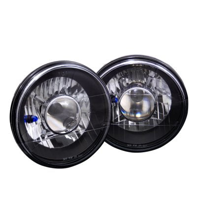 Ford Bronco 1969-1978 Black Chrome Sealed Beam Projector Headlight Conversion