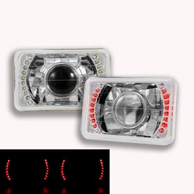 Honda CRX 1984-1985 Red LED Sealed Beam Projector Headlight Conversion