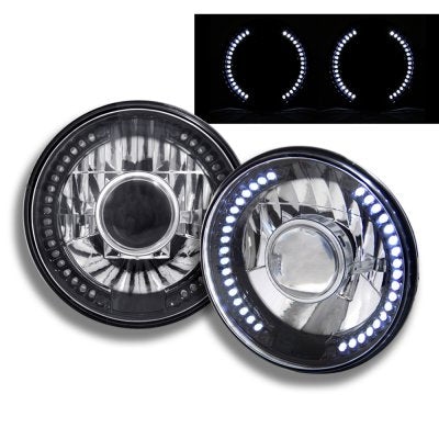 Buick Skylark 1975-1979 7 Inch LED Black Chrome Sealed Beam Projector Headlight Conversion