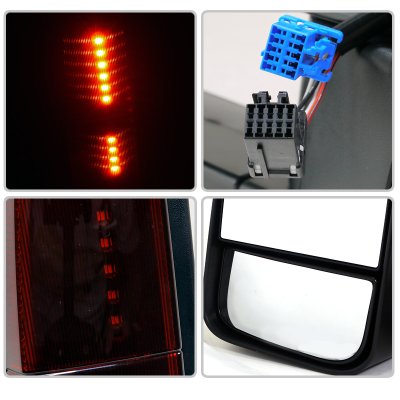 GMC Sierra 2003-2006 Towing Mirrors Power Heated LED Signal Lights
