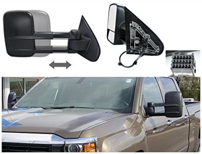 Chevy Silverado 2015-2019 2500HD Towing Mirrors Power Heated