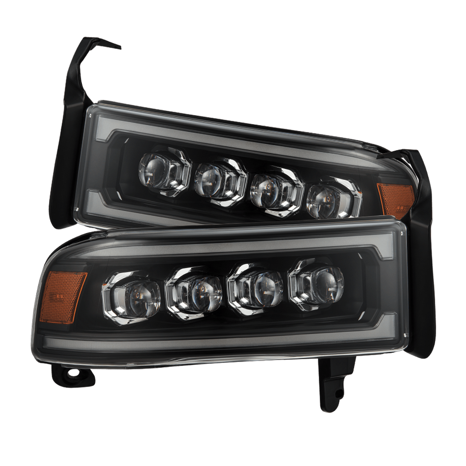 94-01 Dodge Ram 1500/94-02 Ram 2500/3500 NOVA-Series LED Headlights Black