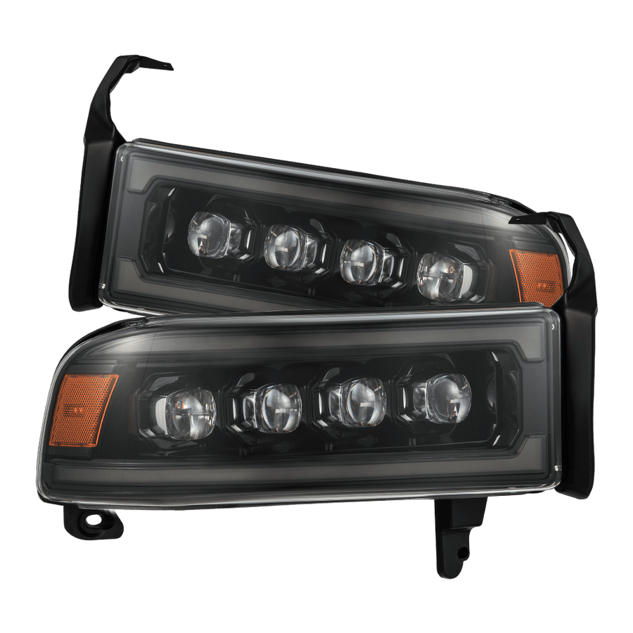 94-01 Dodge Ram 1500/94-02 Ram 2500/3500 NOVA-Series LED Headlights Alpha-Black