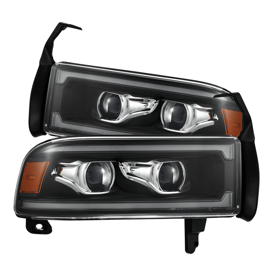 94-01 Dodge Ram 1500/94-02 Ram 2500/3500 LUXX-Series LED Headlights Black