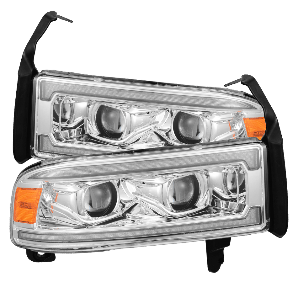 94-01 Dodge Ram 1500/94-02 Ram 2500/3500 LUXX-Series LED Headlights Chrome