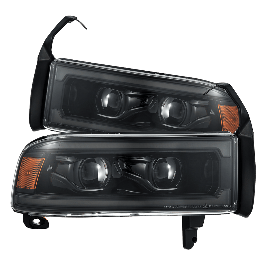 94-01 Dodge Ram 1500/94-02 Ram 2500/3500 LUXX-Series LED Headlights Alpha-Black