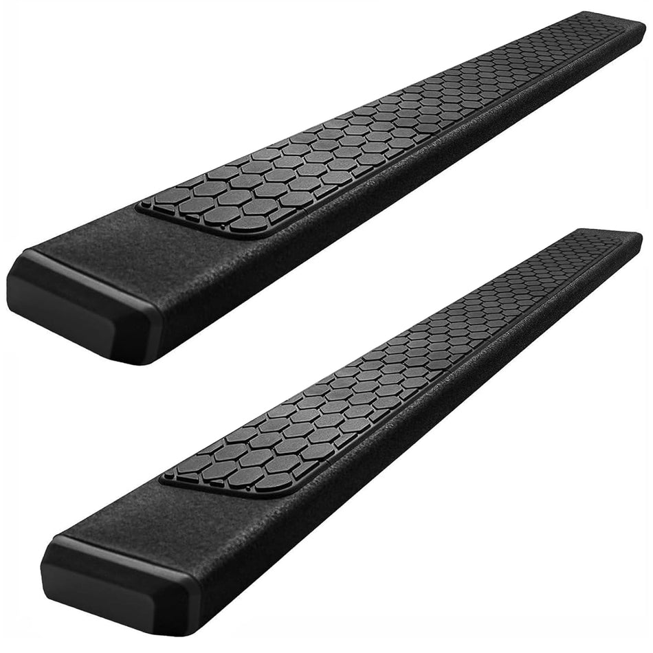Jeep Wrangler JK 4-Door 2007-2018 Hex Steps Running Boards Black 6 Inches