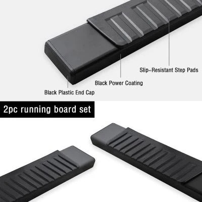 Ford Ranger 2024-2025 Running Boards Black 6 Inches
